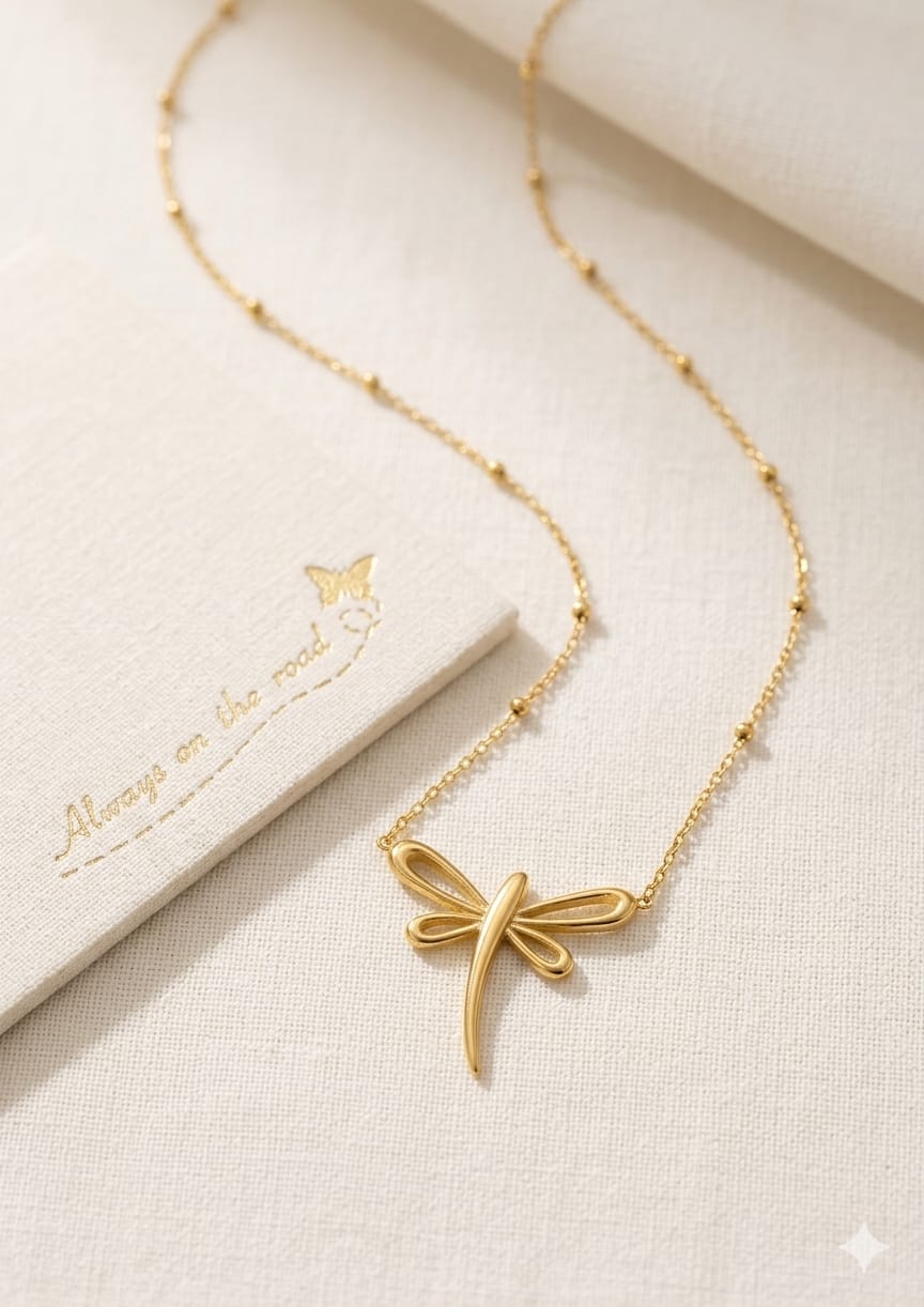 Butterfuly Gold Neclace Stainless Steel