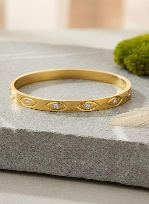 Infinity Diamond Stone Bangle