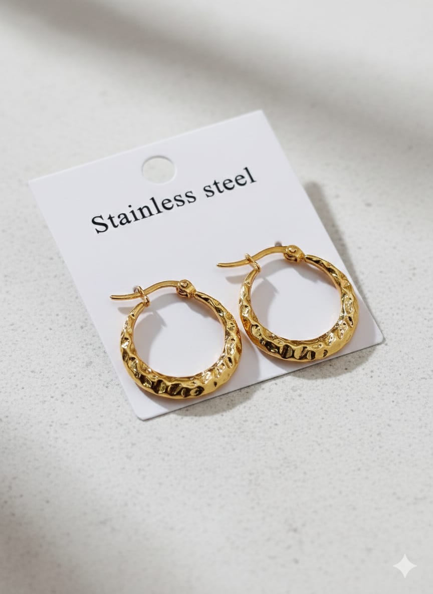 Shimmer Stainless Steel Hoops