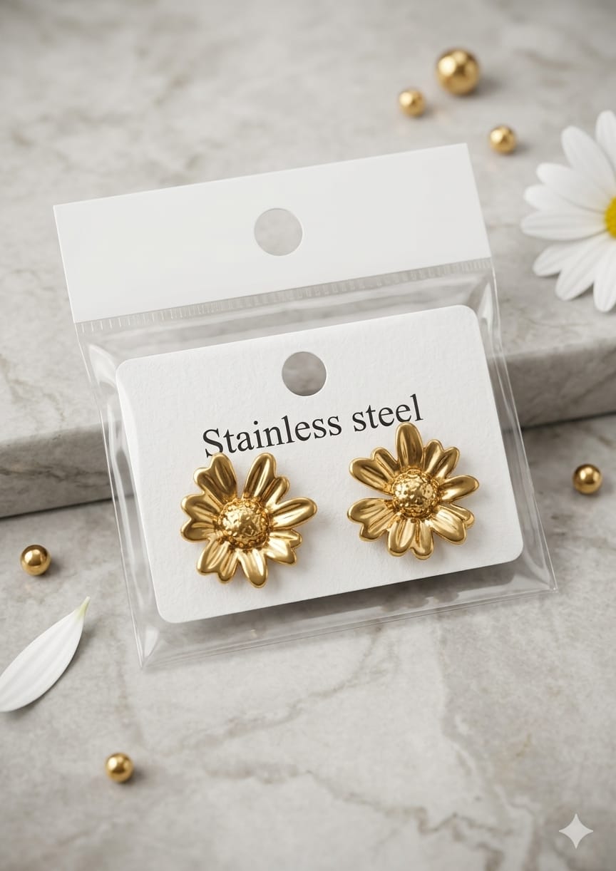 Opal Shine Stainless Steel Earring
