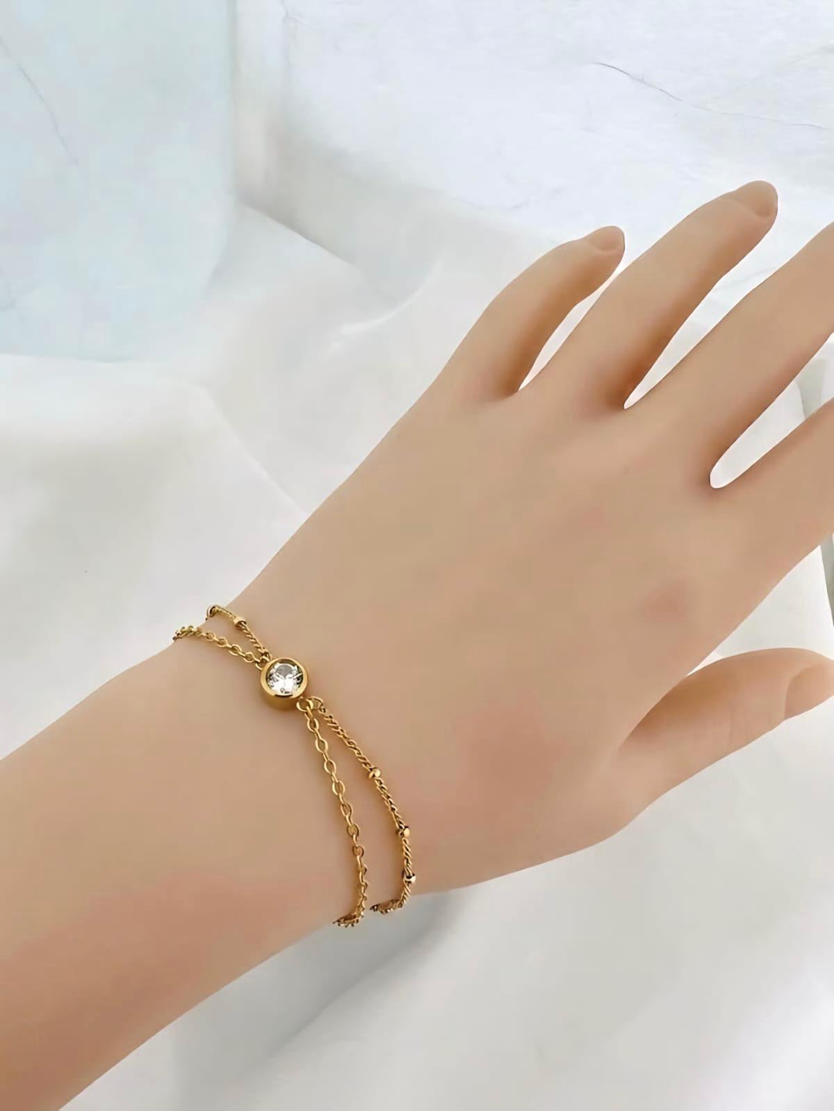 Mini Stone Golden Bracelet