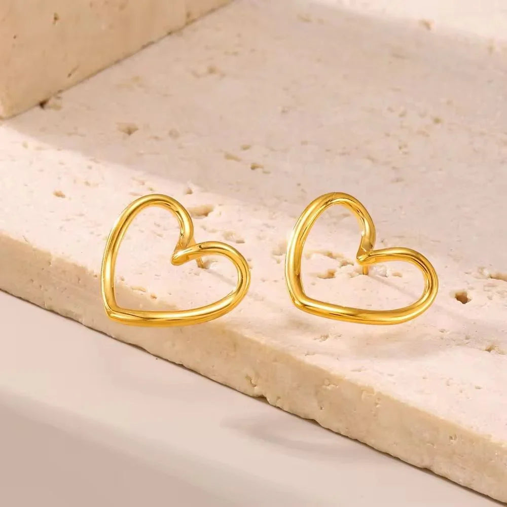 Stainless Steel Heart Earring