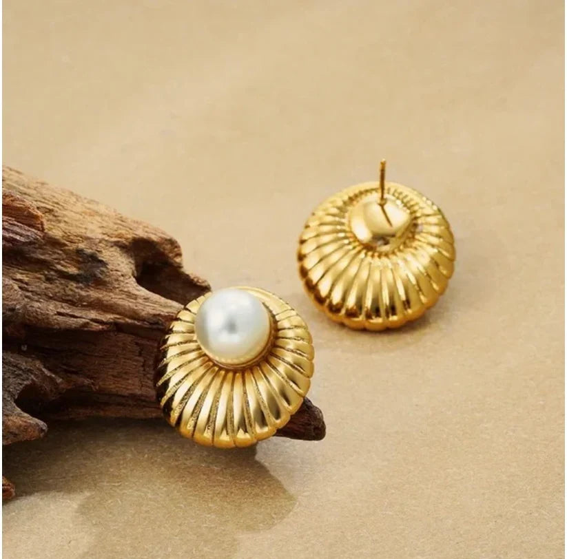 Sunlit Pearl Studs