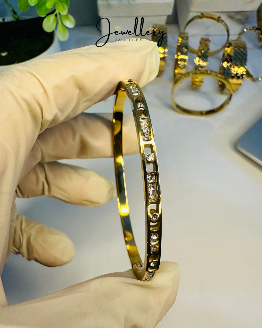 Stainless Steel Woven Bangle
