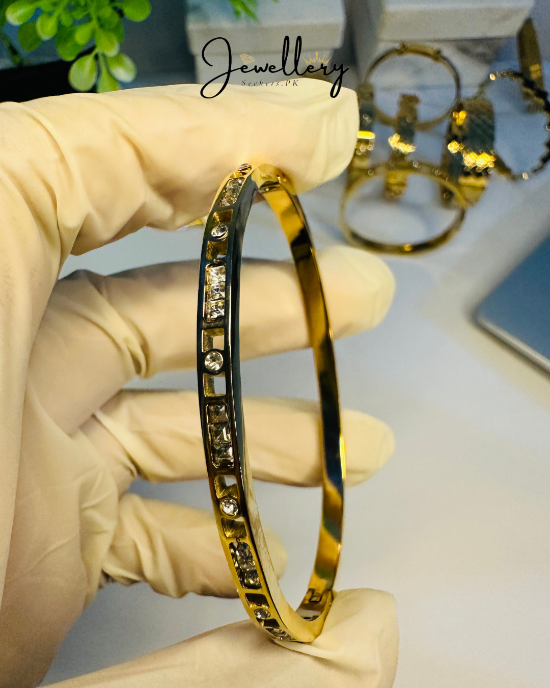 Stainless Steel Woven Bangle
