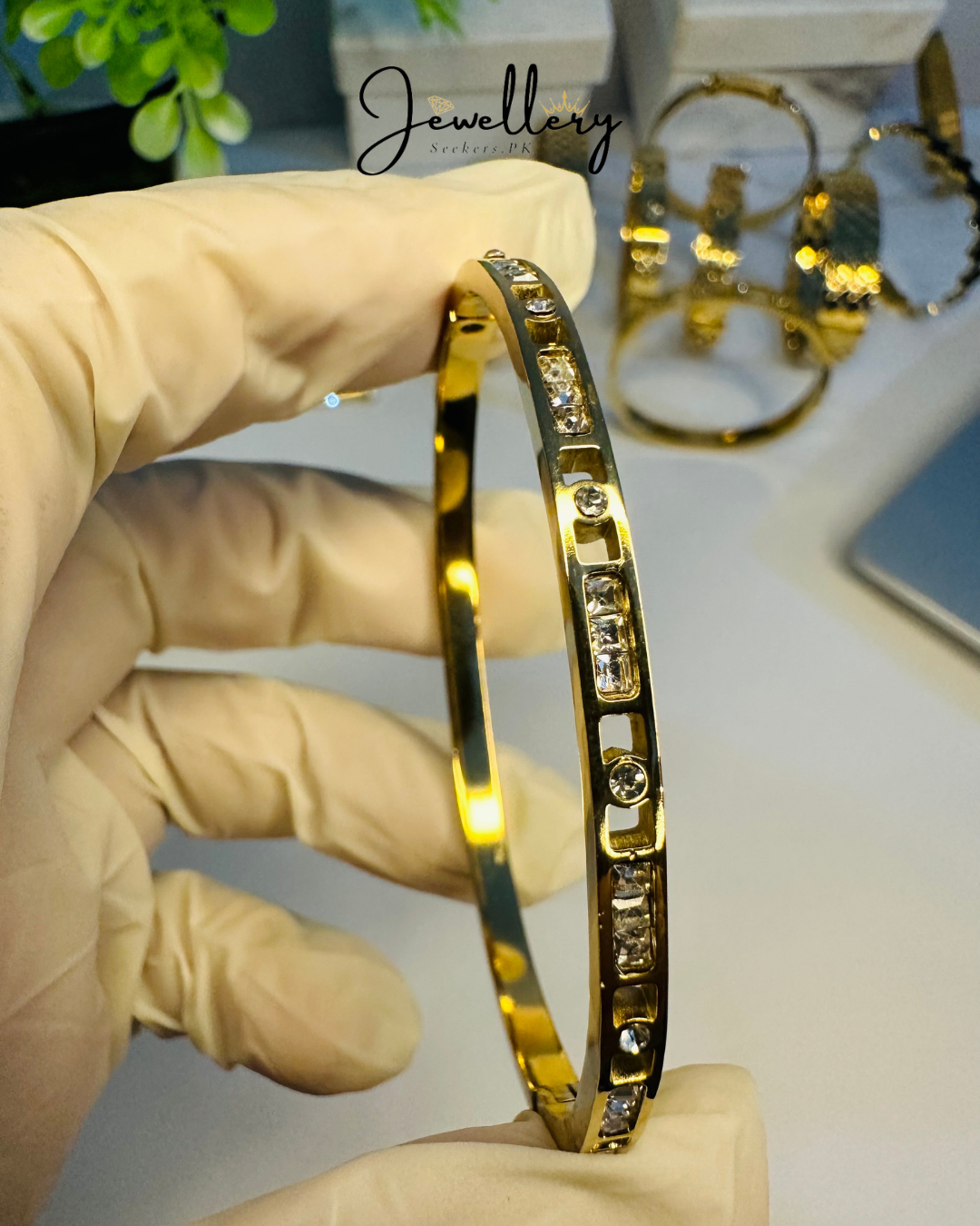 Stainless Steel Woven Bangle