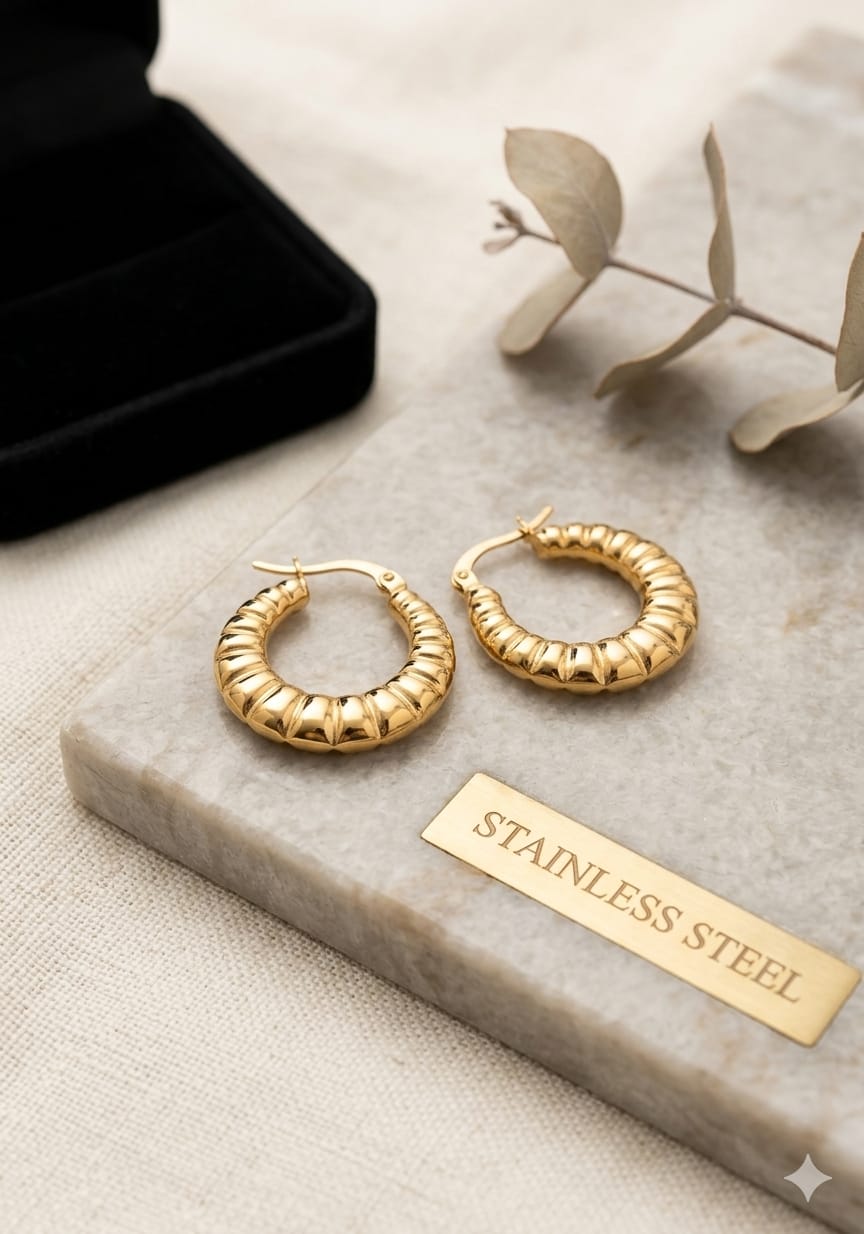 New Style Gold Stainless Steel Earing