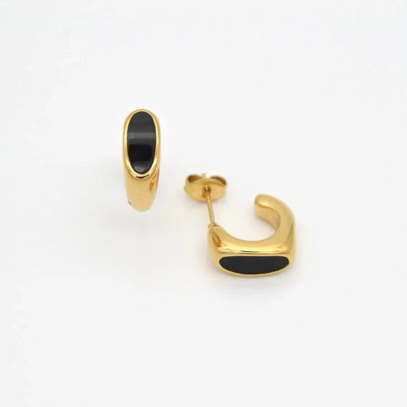 Black Stone Earrings