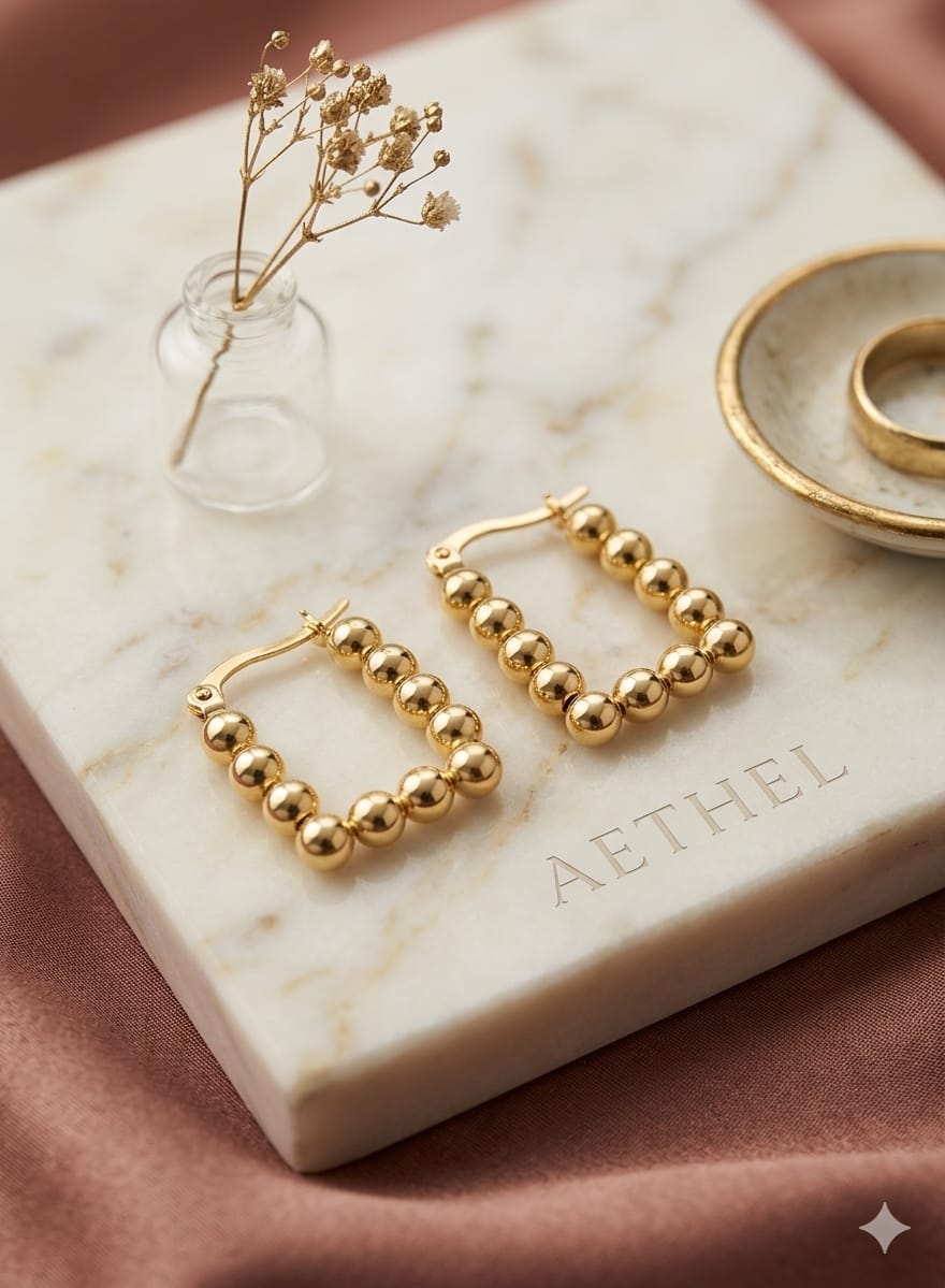 Stone Box Stainless Steel Earing