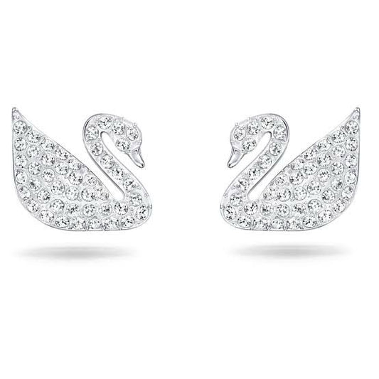 Stainless White Swan Earrings