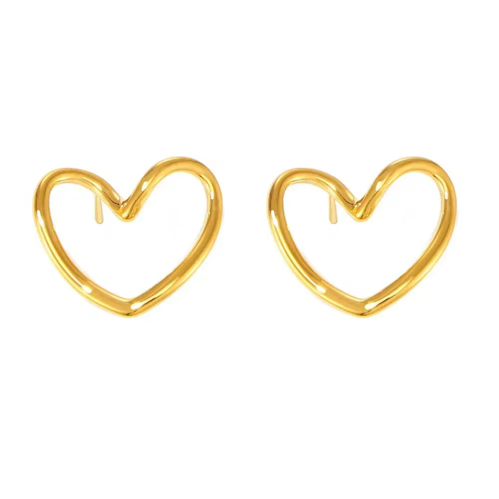 Stainless Steel Heart Earring