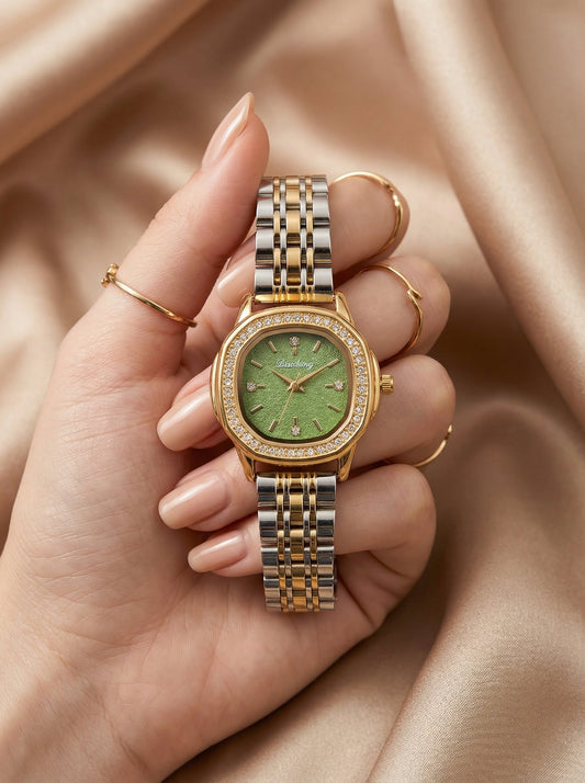 Square Dial Women Watch- Two Tone