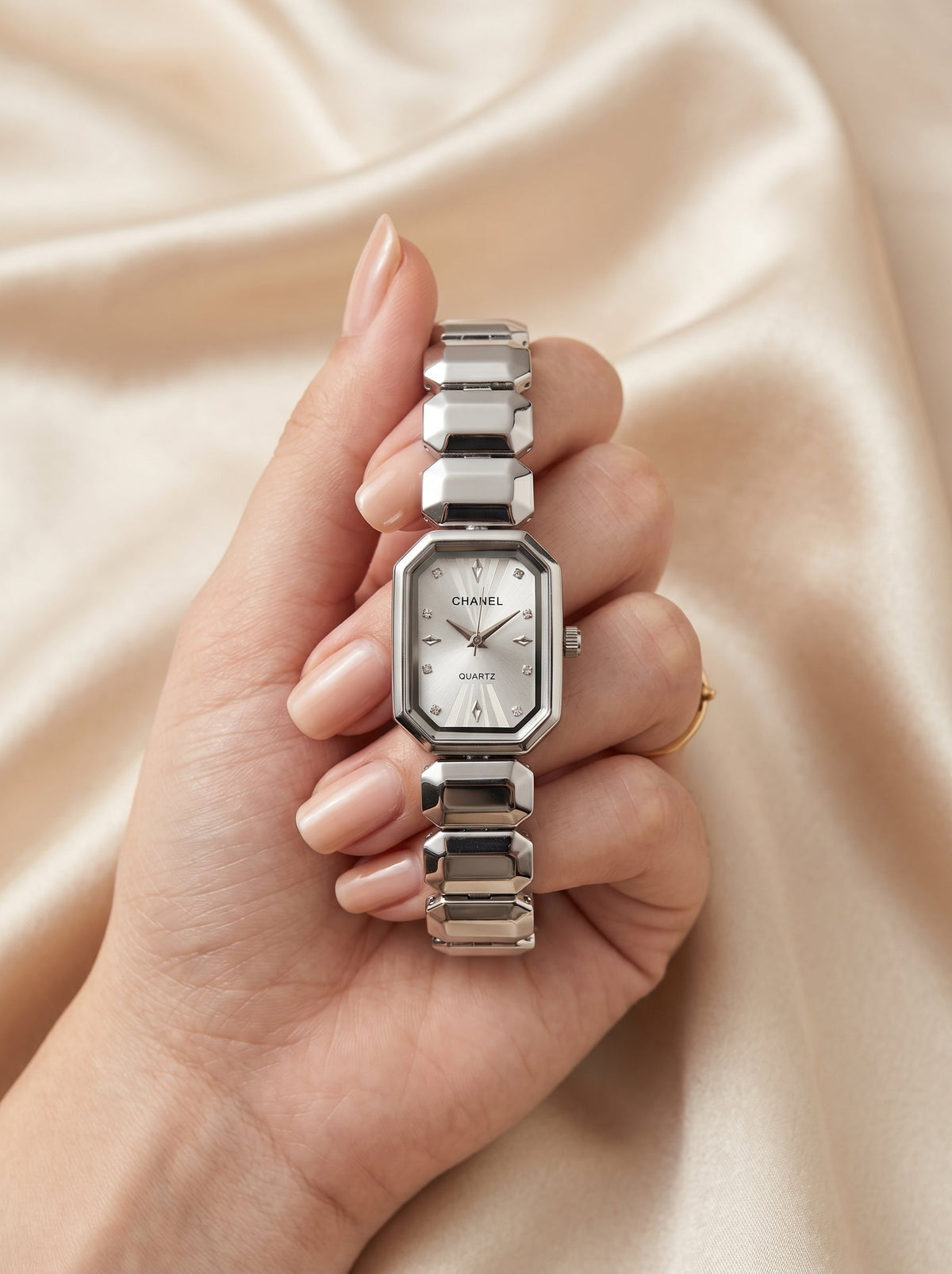 Chanel Silver Elegant Oval Women Watch