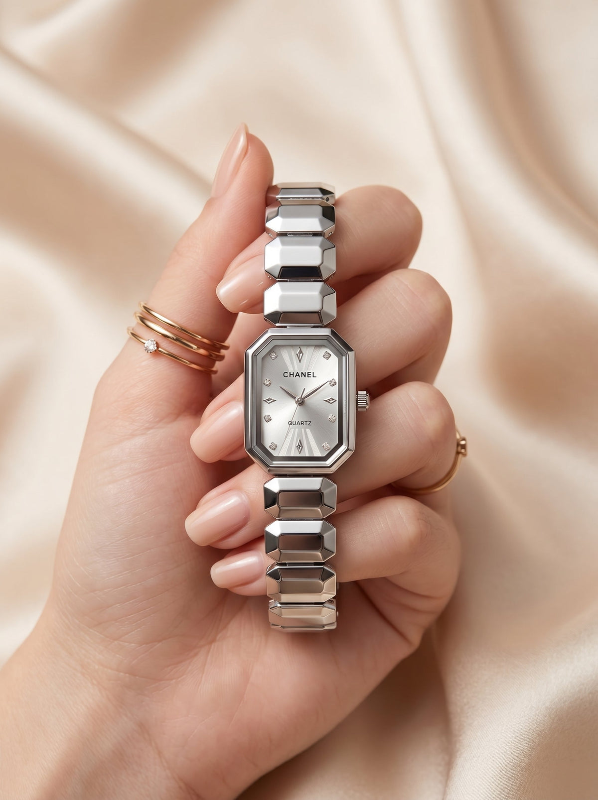 Chanel Silver Elegant Oval Women Watch
