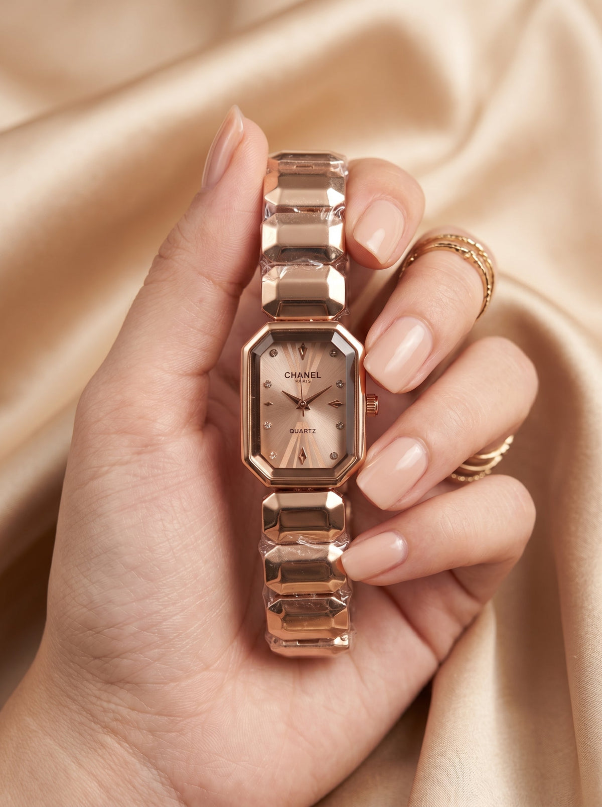 Chanel Rose Gold Elegant Oval Women Watch