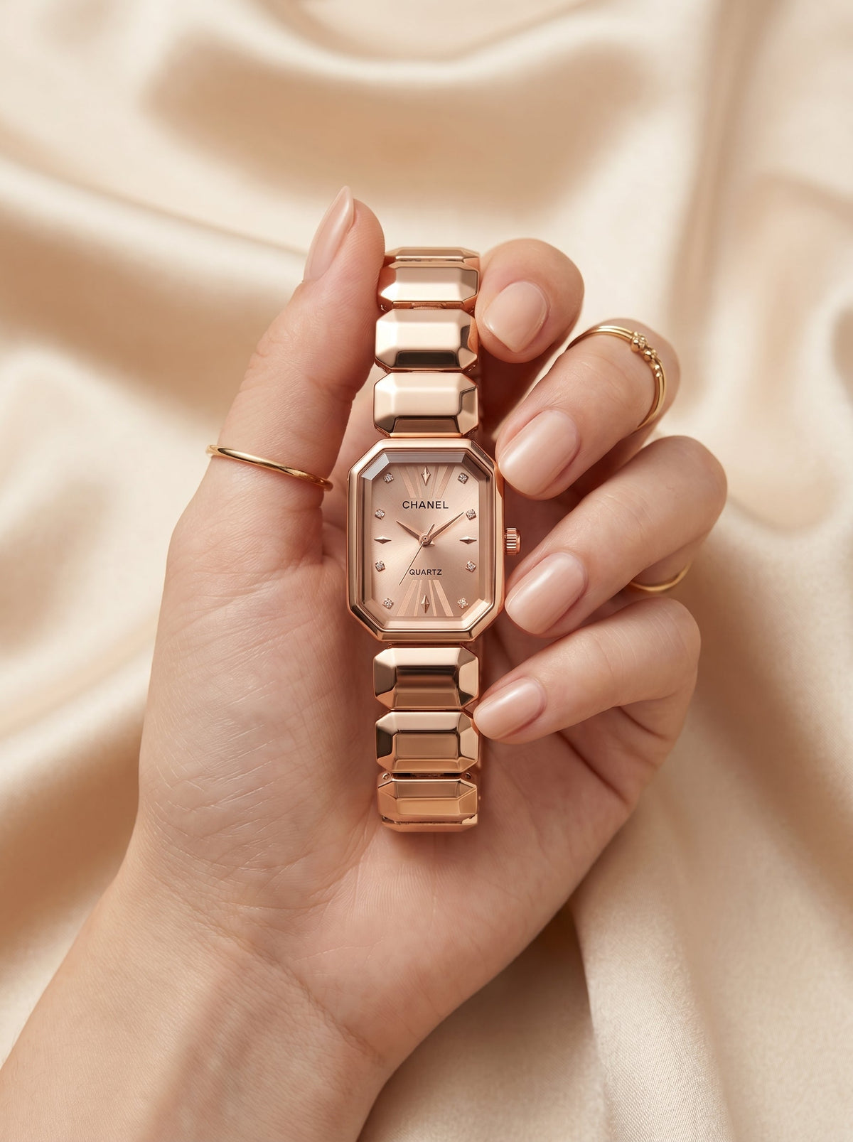Chanel Rose Gold Elegant Oval Women Watch