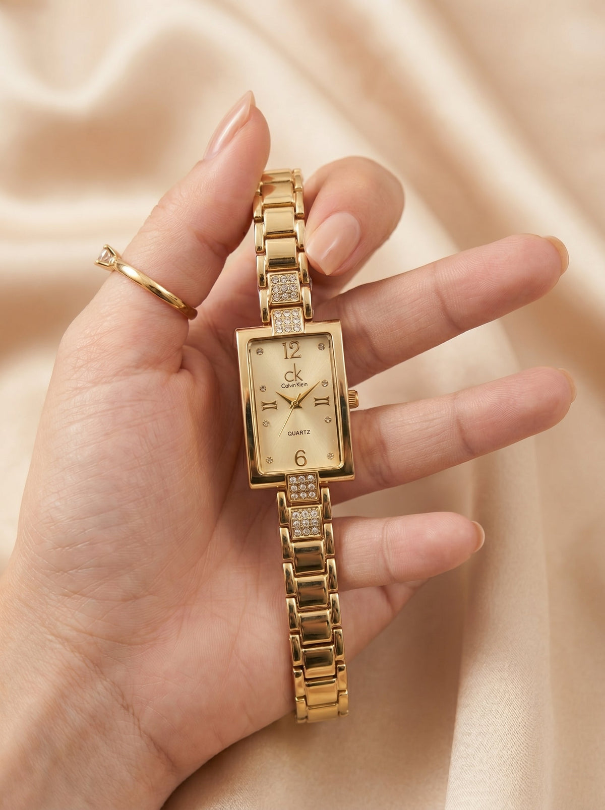 CK Sparkle Golden Women Watch