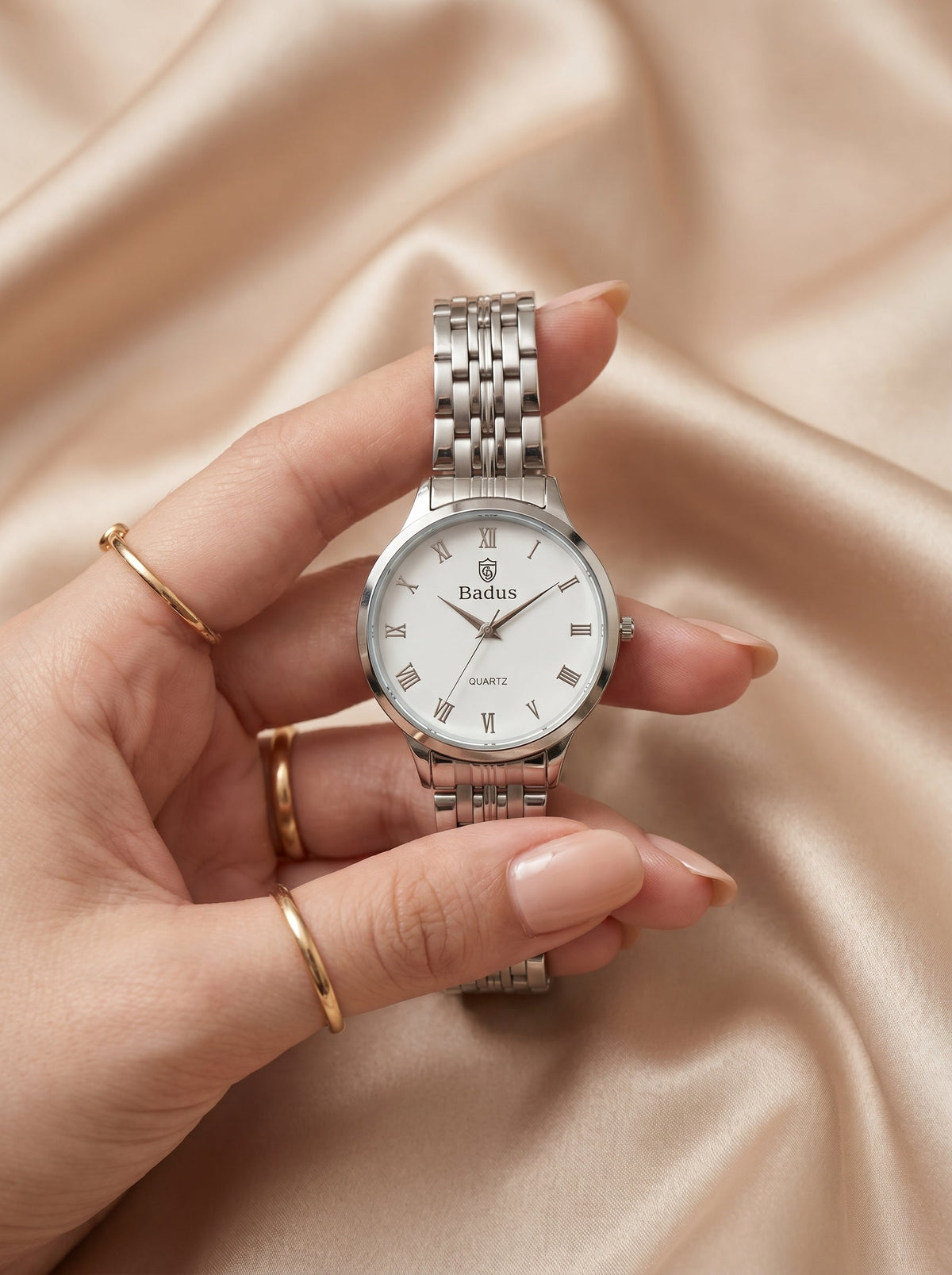 Badus White Dial Premium Watch