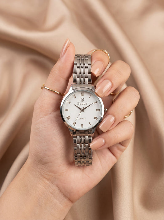 Badus White Dial Premium Watch