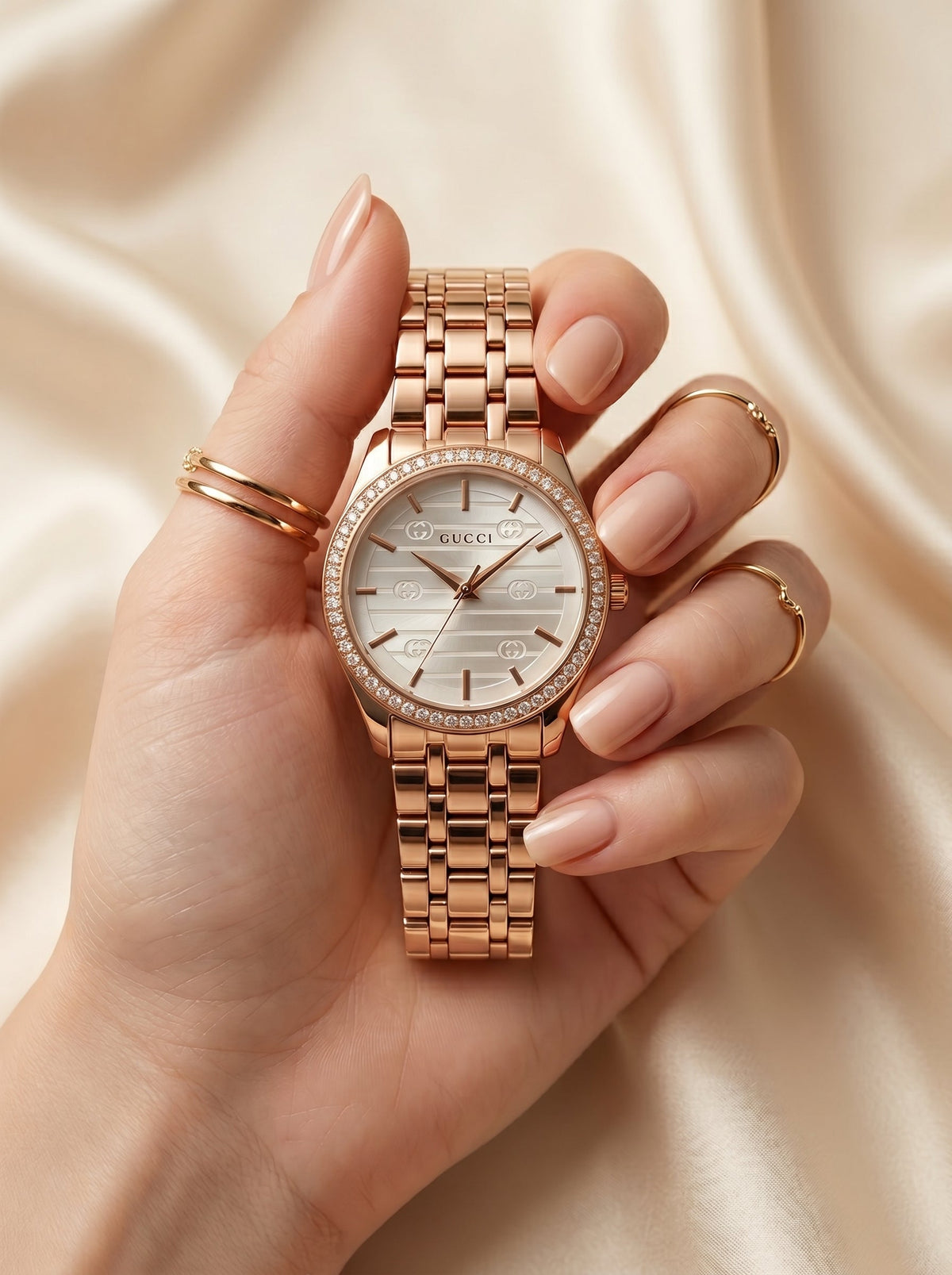 Gucci Rose Gold Women Watch