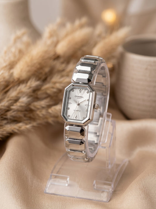 Chanel Silver Elegant Oval Women Watch
