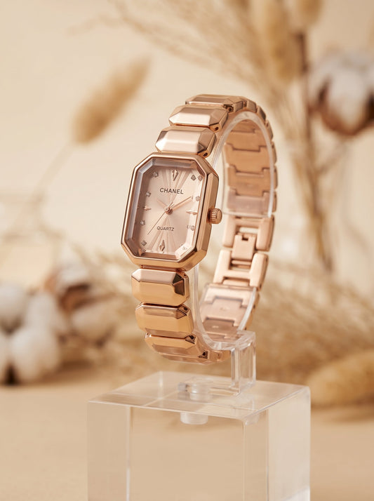 Chanel Rose Gold Elegant Oval Women Watch