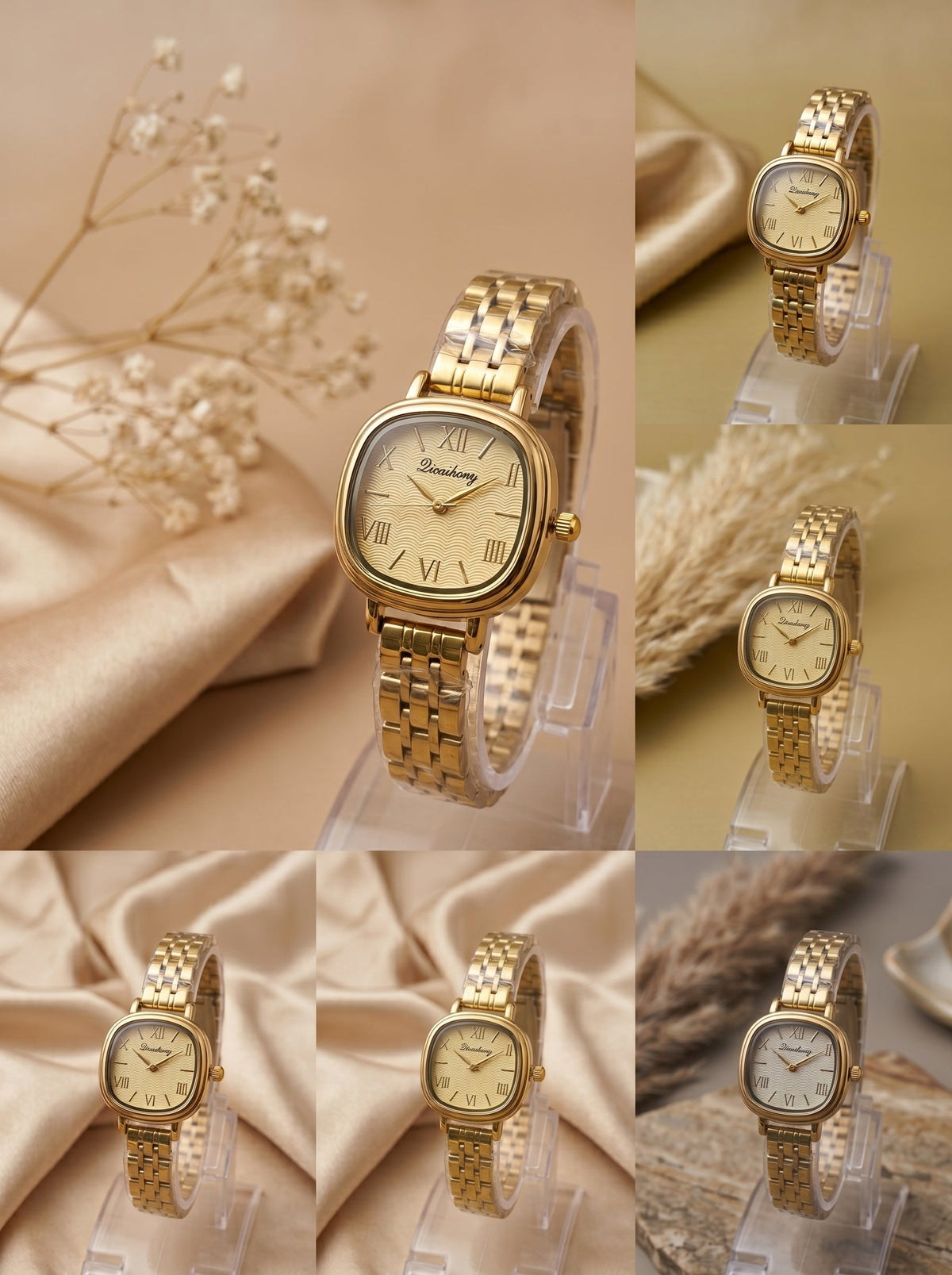Dicaihong Elegant Golden Women Watch