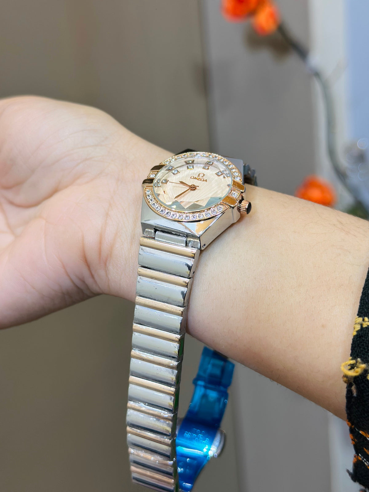 OMEGA Silver Tone Women Watch