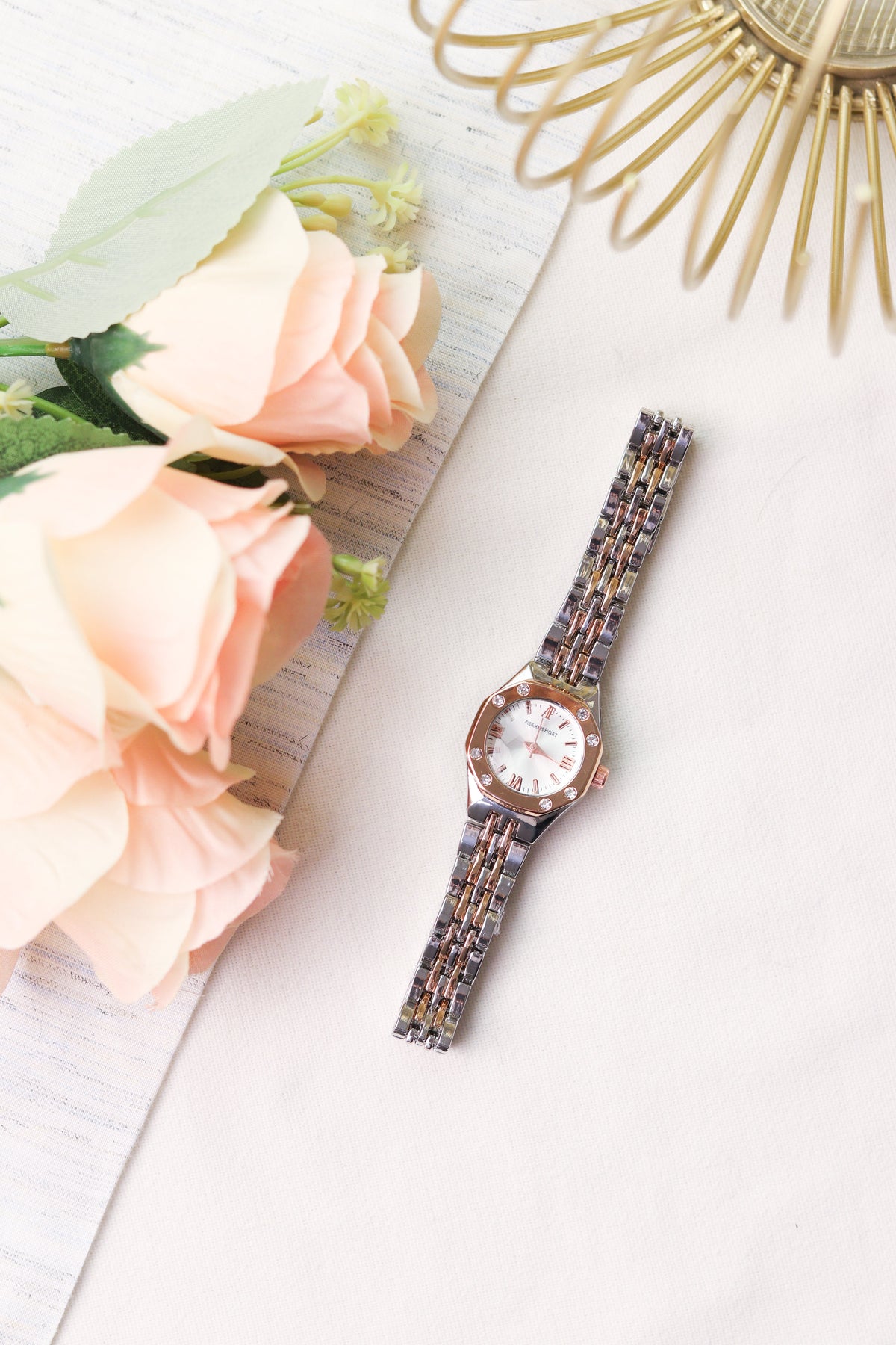 AUDEMARS Two-Tone Women Watch (Siliver & Rose)