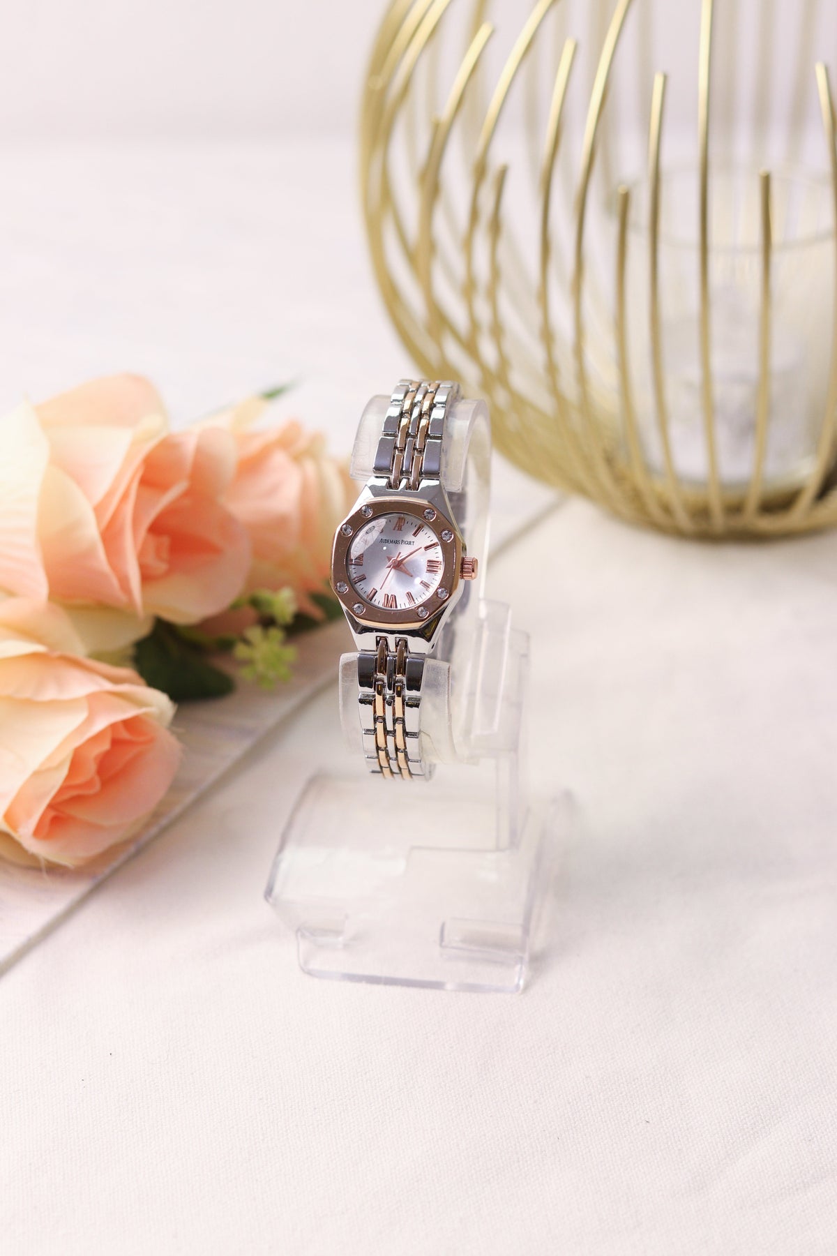 AUDEMARS Two-Tone Women Watch (Siliver & Rose)