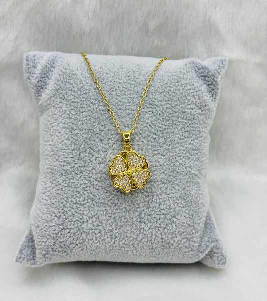 Stainless steel spin necklace
