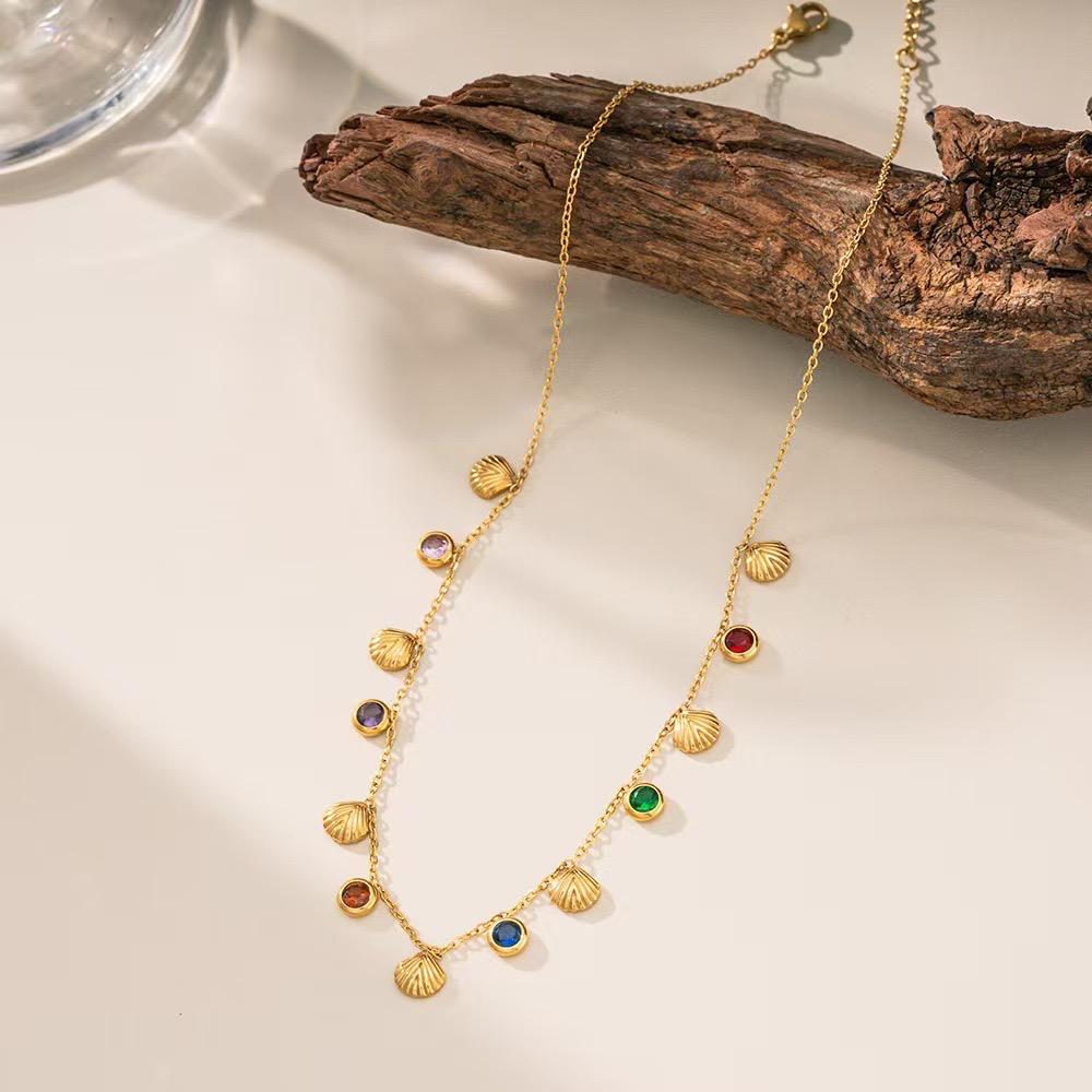 Multi Edge Stainless Steel Necklace