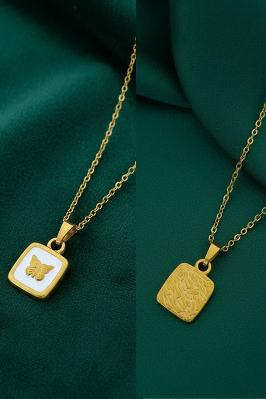 butterfly Golden Stainless Steel Necklace