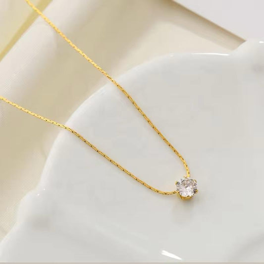 White Diamond Stainless Steel Necklace