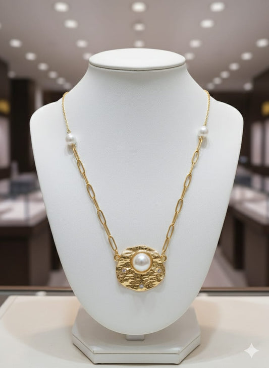 Diamond Aura Stainless Steel Necklace