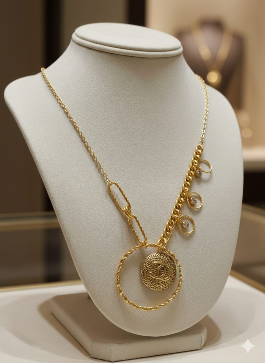 Stainless Steel Channel Necklace