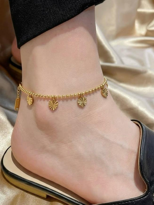 heart Style Stainless Steel Anklet