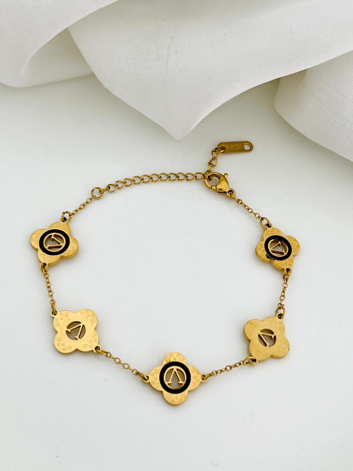Black Circle Stainless Steel Bracelet