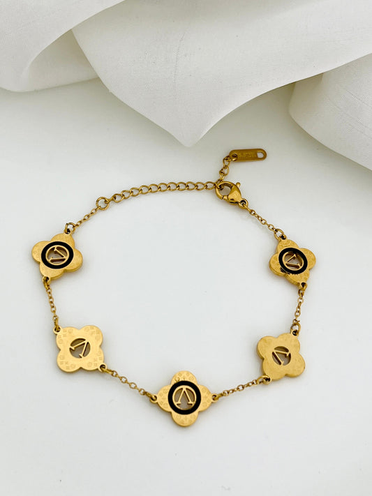 Black Circle Stainless Steel Bracelet