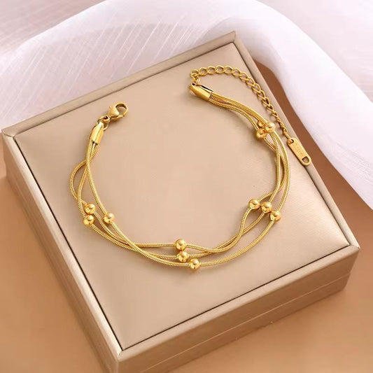 Triple Golden Bracelet Stainless Steel