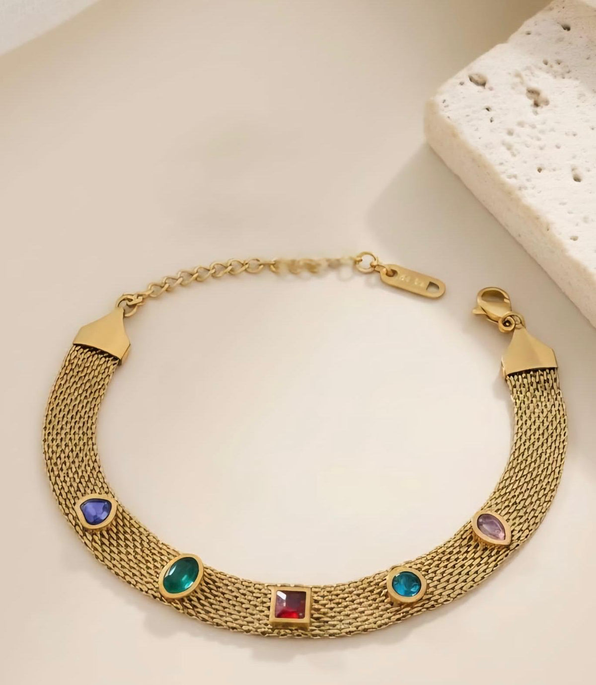 Rowena And Multi Stones Bracelets Stainless Steel