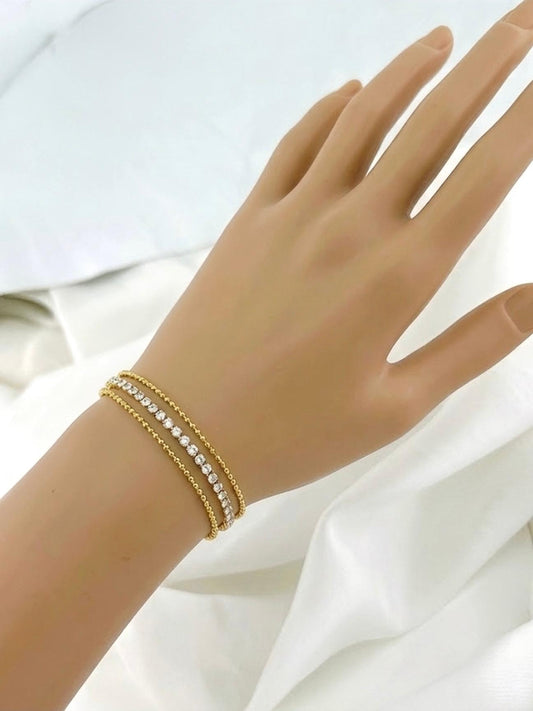 White Stone Bracelet (adjustable)