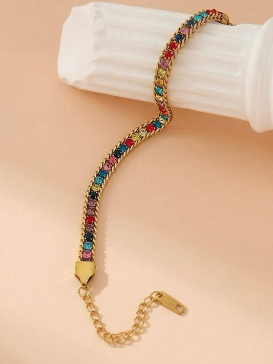Multi Colour Luster Bracelet (adjustable)