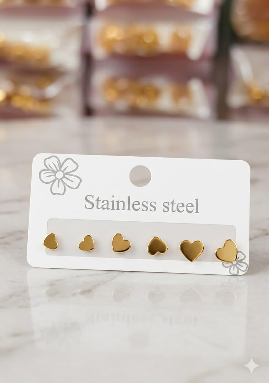 Heart Earring Set