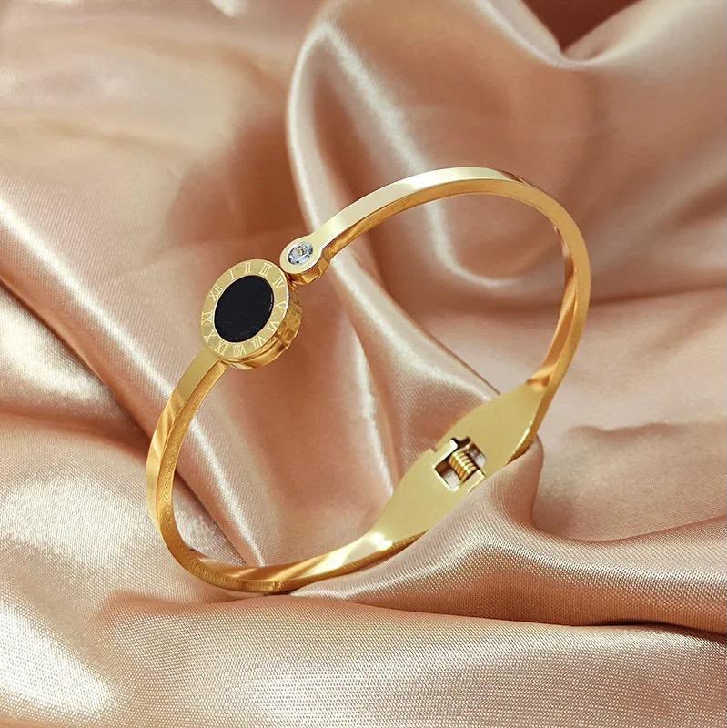 Black Stone Stainless Steel Handcuff