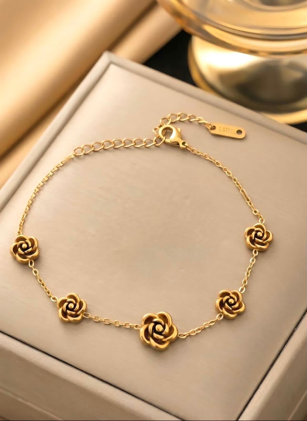 Mini Stainless Steel Flower Bracelet