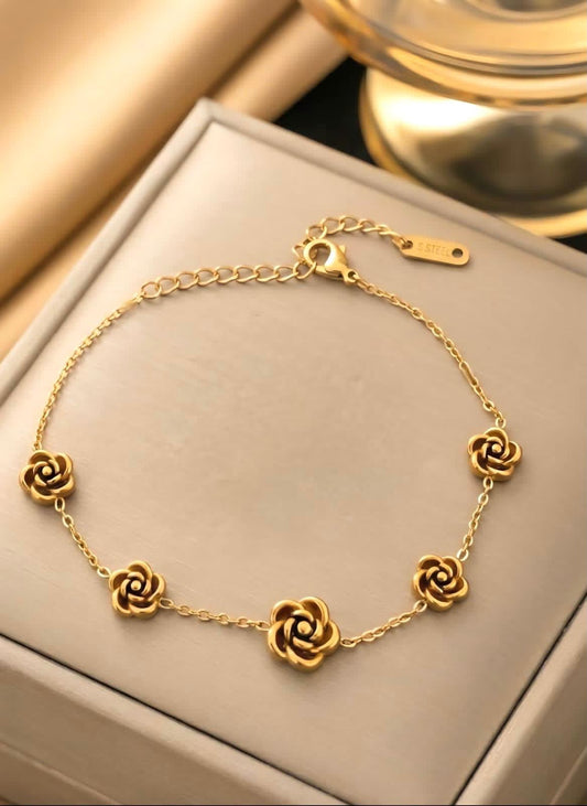 Mini Stainless Steel Flower Bracelet