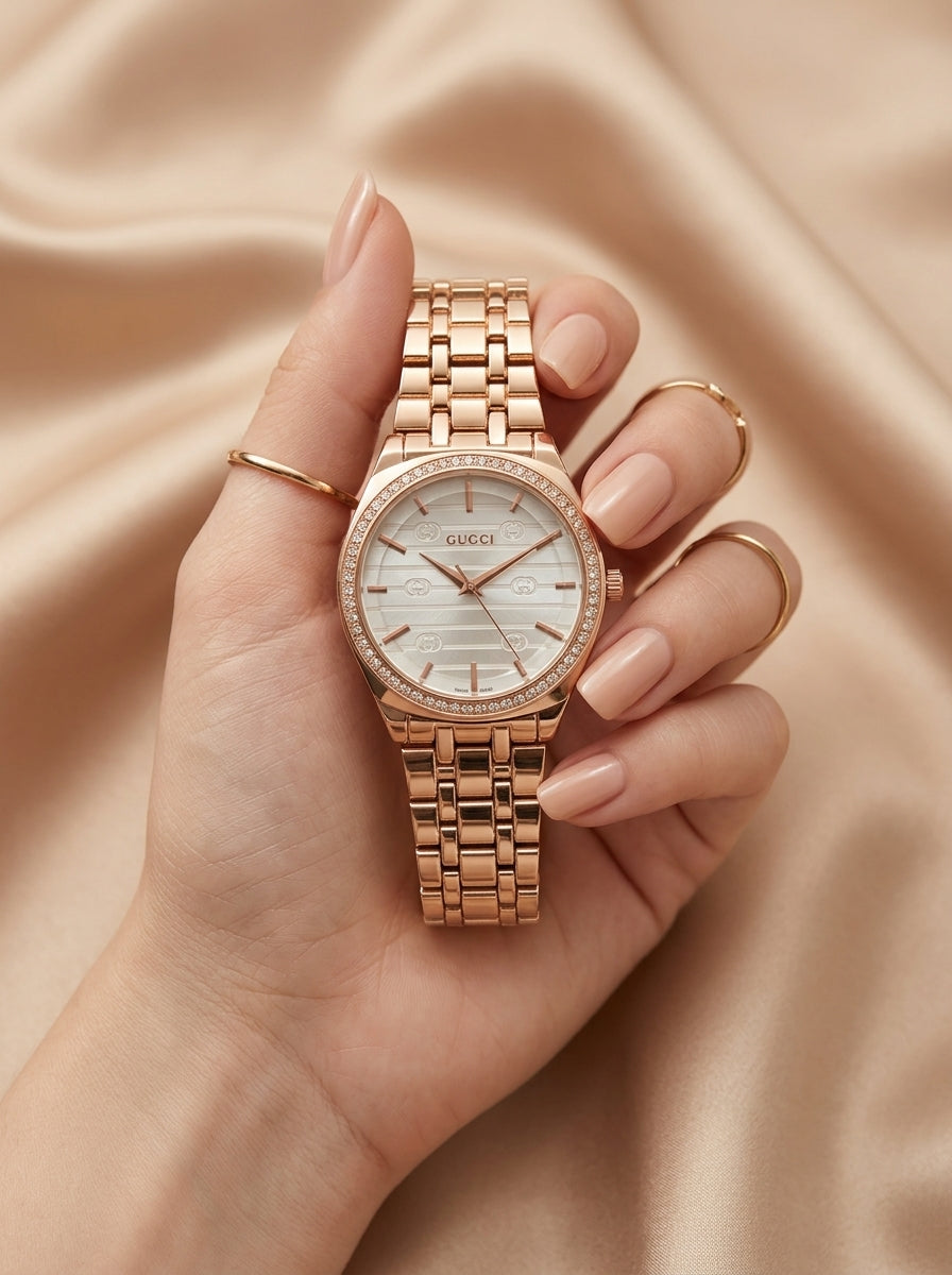 Gucci Rose Gold Women Watch