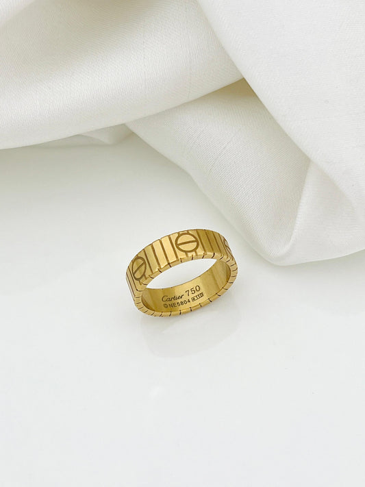 Golden Stylish Stainless Steel Ring